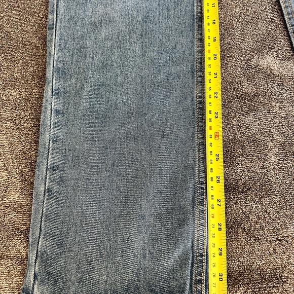 MOTEL Women's Cut Out Straight Leg Denim Blue Jean, Mid Wash, Size XS/33L - Picture 9 of 9